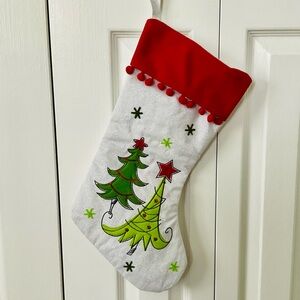 Colorful Whimsical Trees Tinsel Town Christmas Stocking